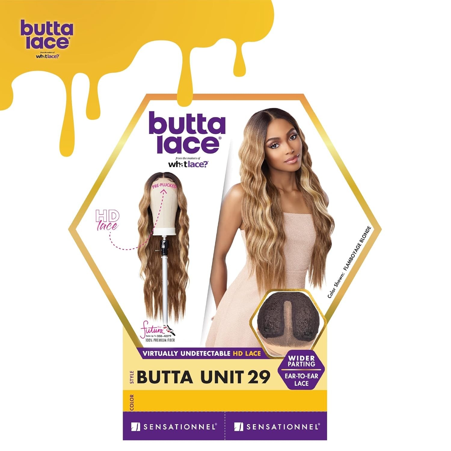 Sensationnel Butta Lace Wig Unit 29 CH27 Glueless Lacefront 5in Deep Part