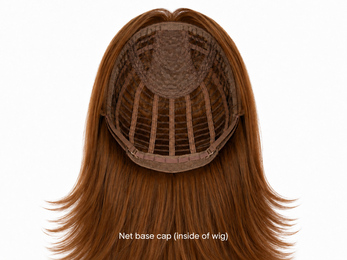 HUMAN HAIR WOMENS SHOULDER-LENGTH STRAIGHT HAIR LAYERED WIG W/ BANGS SKIN TOP