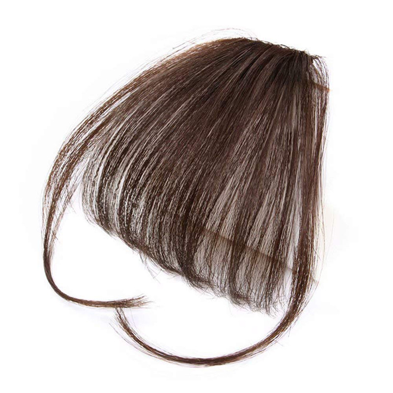 Invisible Clip In Thin Bangs Fringes 100% Real Remy Human Hair Extension US Ship