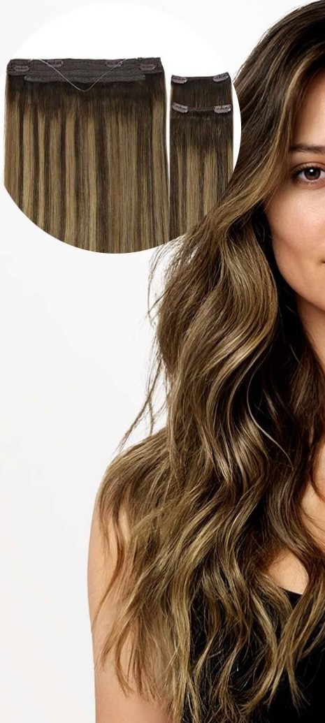 Caramel Blonde Balayage (4/27/4) Pro & Wire Hair Extension (70g-140g) × 1 Wire h
