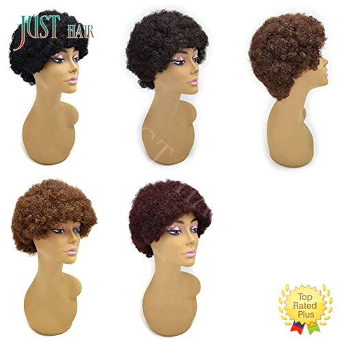 100%Human Hair Wig Short Afro Curly Wigs for Black Women Brazilian Virgin Hair