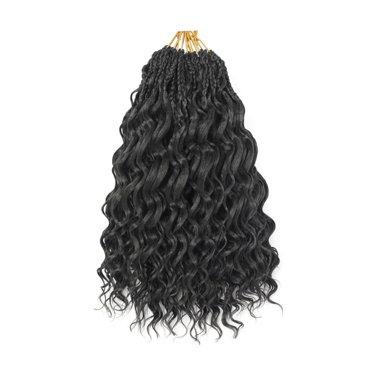 14 Inch Ocean Wave Crochet Hair 8 Packs – Synthetic Pre-Looped Deep Wavy Curl…