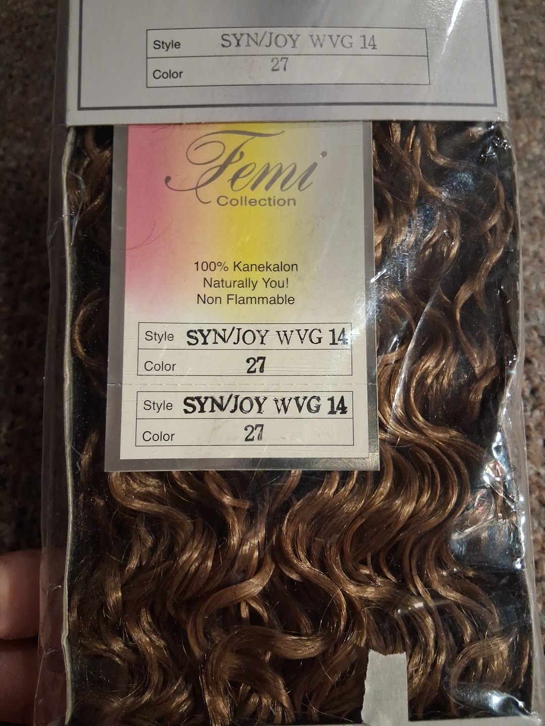 Femi Collection Hair Plus 100% Kanekalon Hair New ExW 12in Color 27 Syn Joy Wvg
