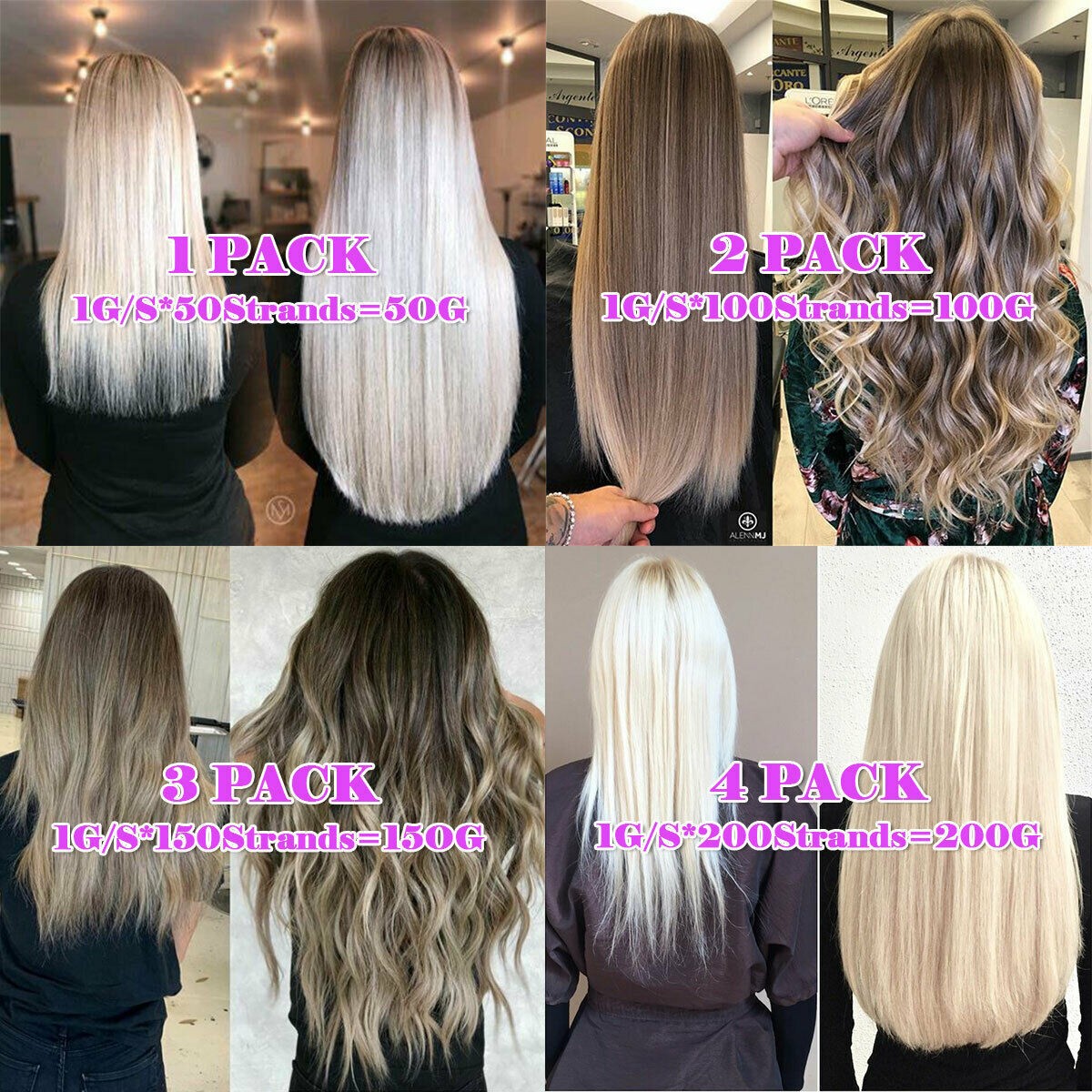 Nano Ring Hair Extensions Premium Remy Human Hair Micro Nano Bead Full HeadThick