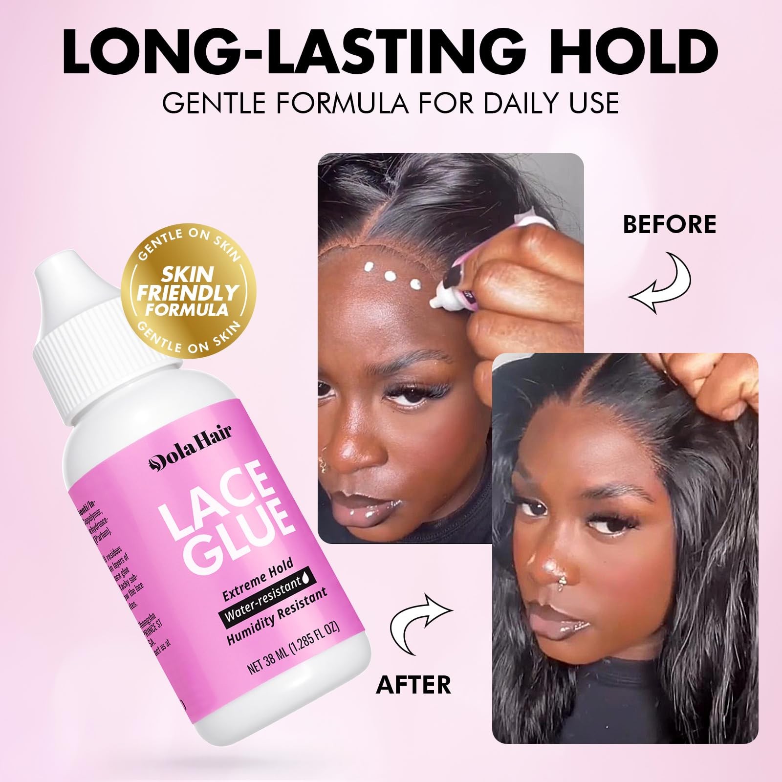 Waterproof Lace Wig Glue Kit – 9 Pieces of Adhesive for Secure Wig Application