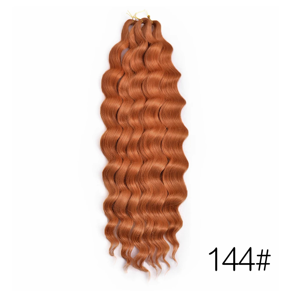 24 Inch Ombre Synthetic Anna Curl Water Wave Twist Crochet Hair Afro Loose Deep