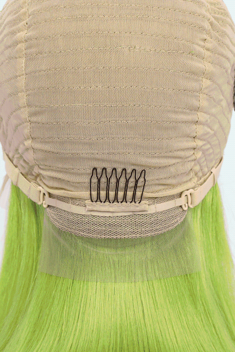 12″ 140g Lace Front Wigs Human Hair in Lime 150% Density