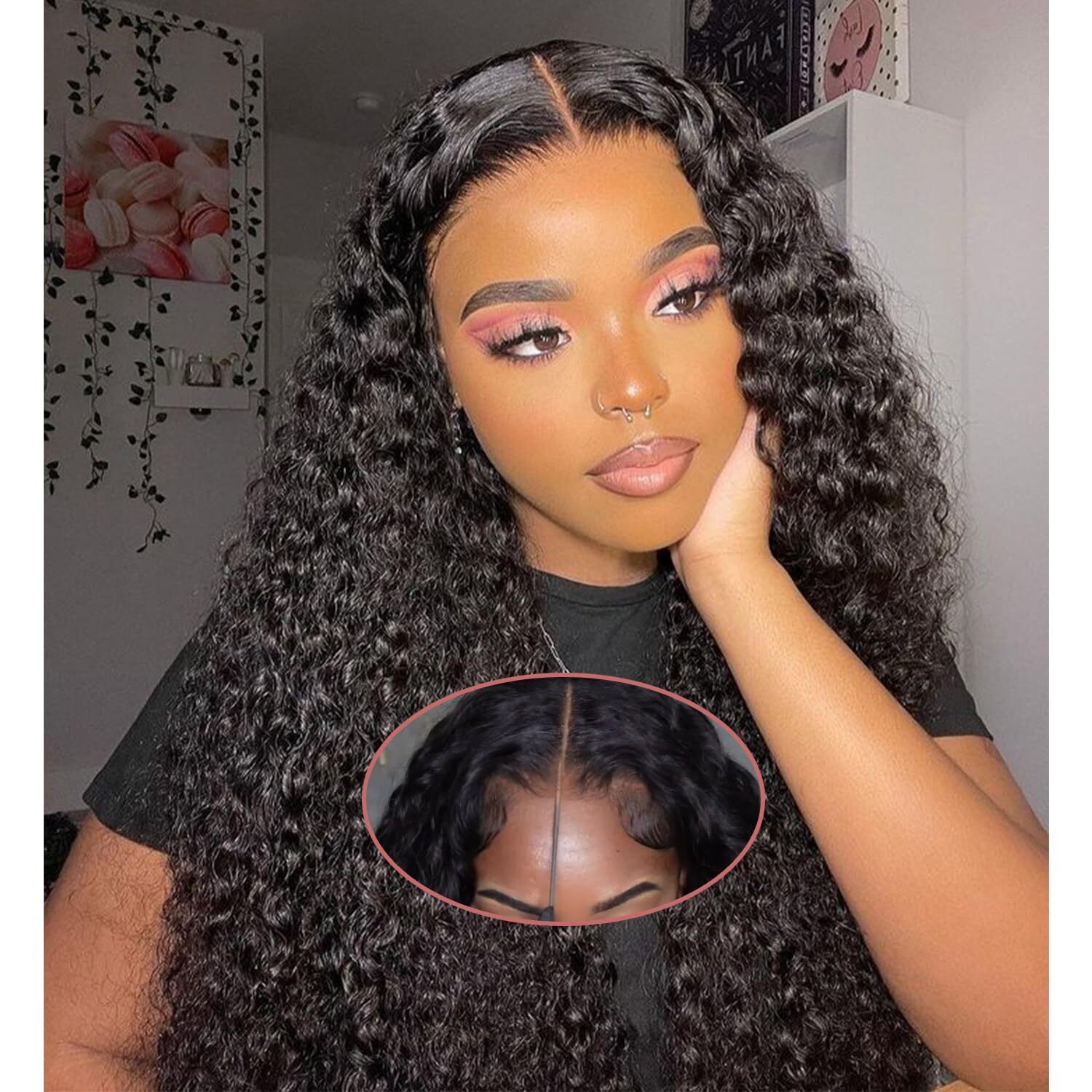 Wear Go Glueless Wig Pre-Cut 5*5 HD Lace unprocessed Human Hair Black Deep Wave