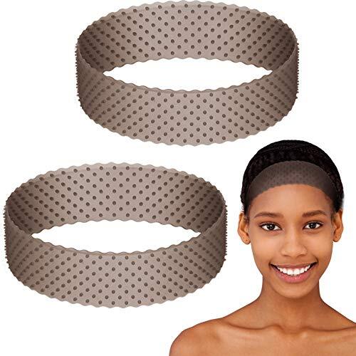 2 Pcs Silicone Wig Grip Band Adjustable Wig Headband No Slip Wig Bands Holder