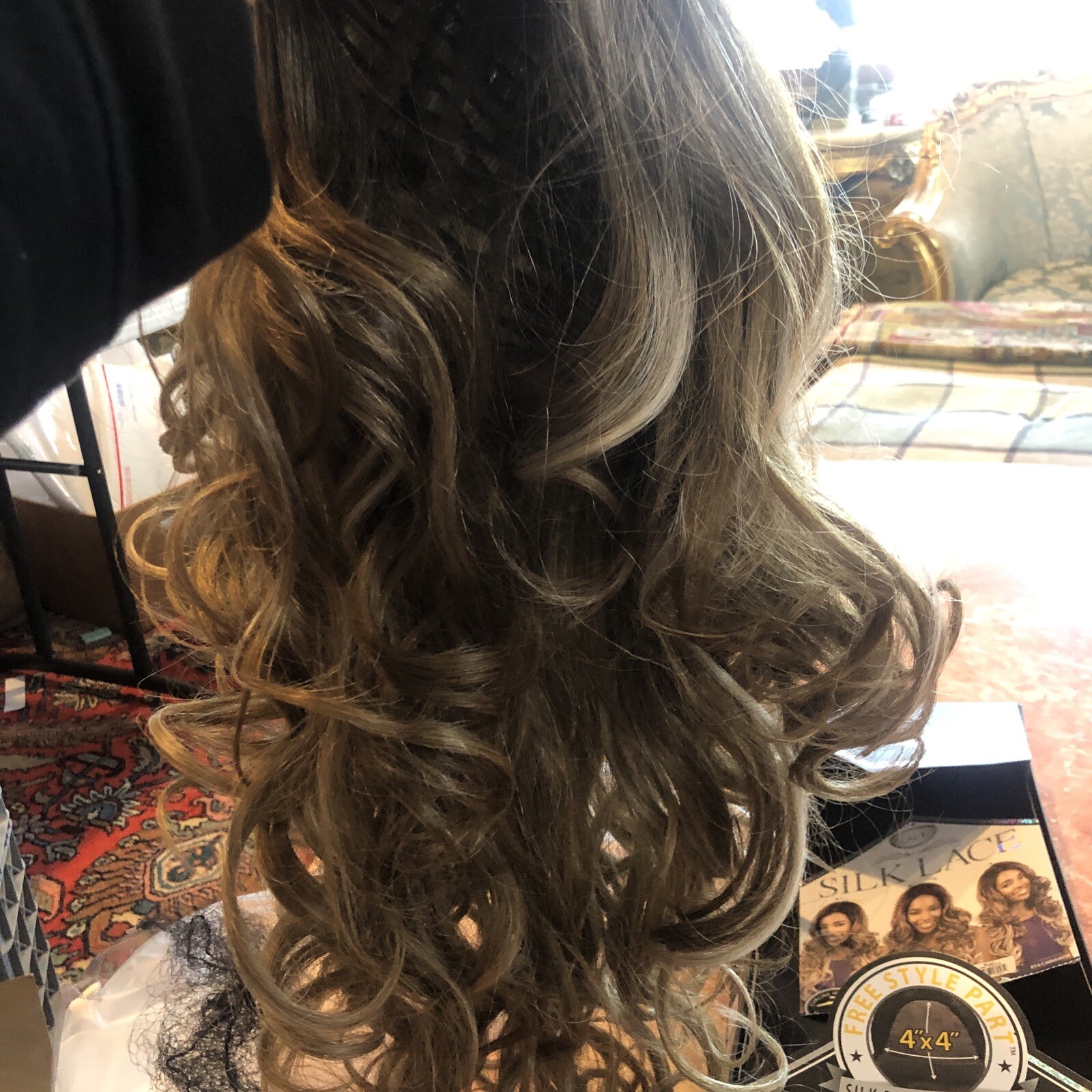 Silk lace sl.Lily a wig freestyle part Silk Base Swiss Lace