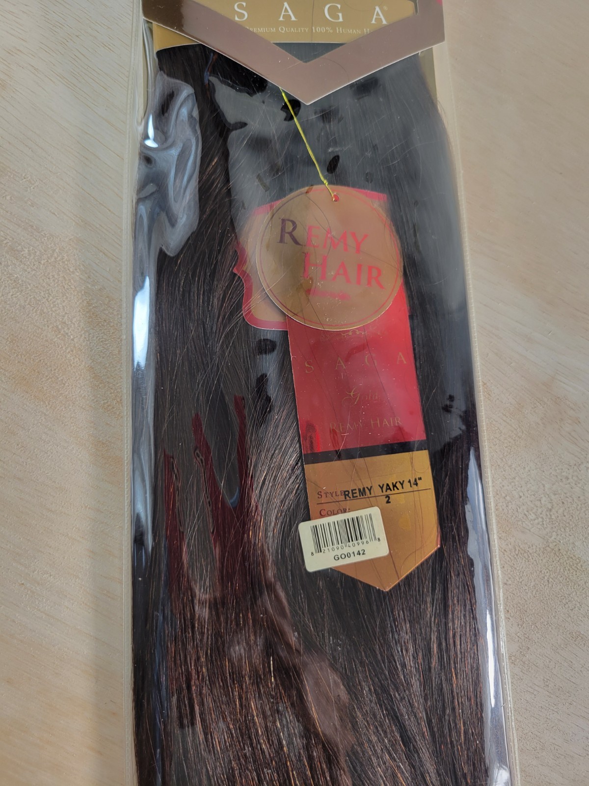 Milky Way Saga Gold Remy Yaky Human Hair Weave 14″ Color 2 New Sealed