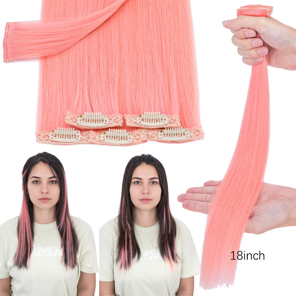 Clip in 100% Real Human Hair Extensions 6 Pieces 6Clips Short Thick Weft 10″-14″