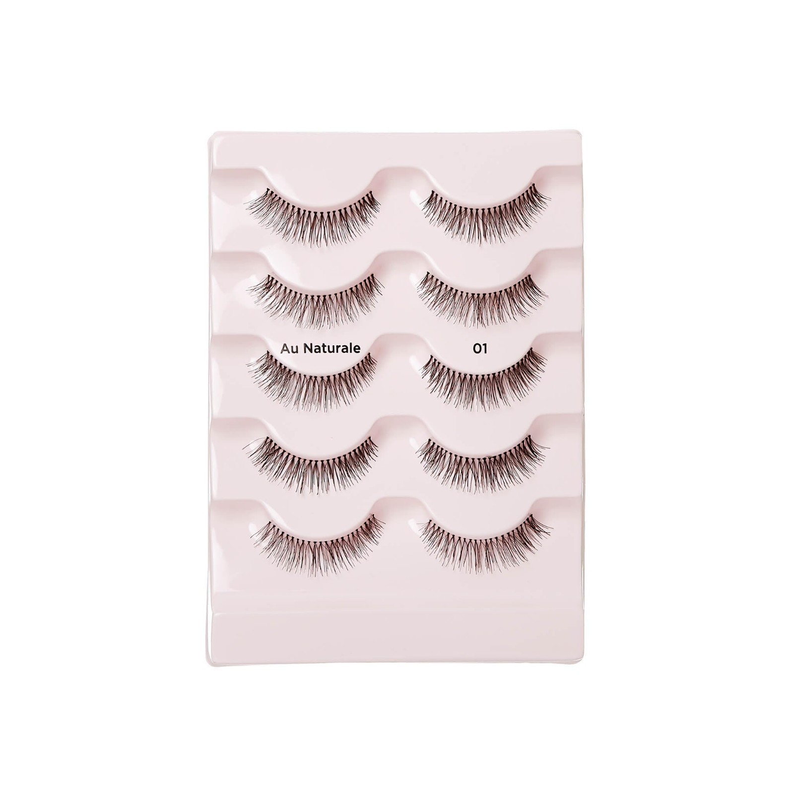 5 Pairs Au Naturale Human Hair Eyelashes – Natural Style, Soft & Lightweight