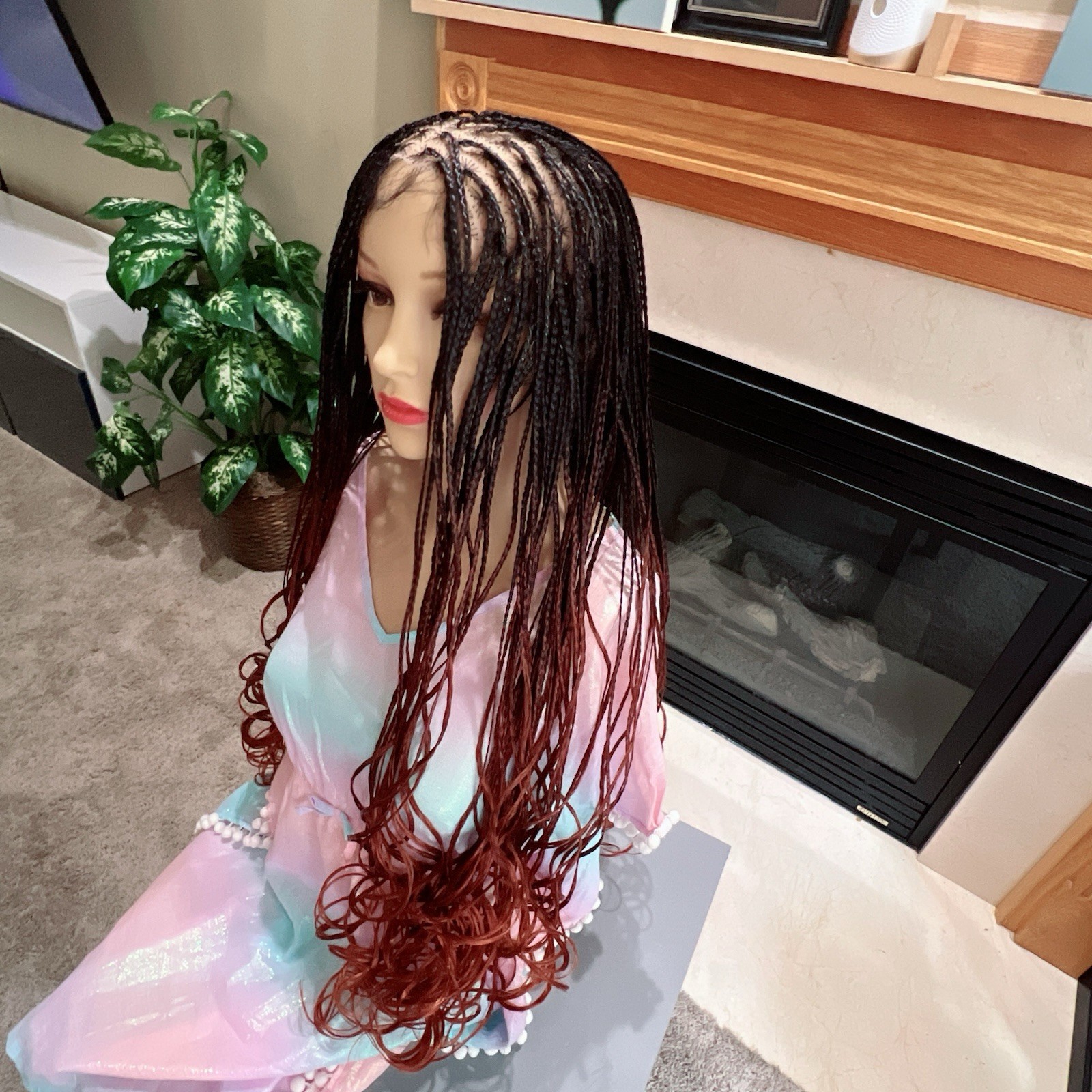 30” Lace Front French Curls Wig Color 1B/350