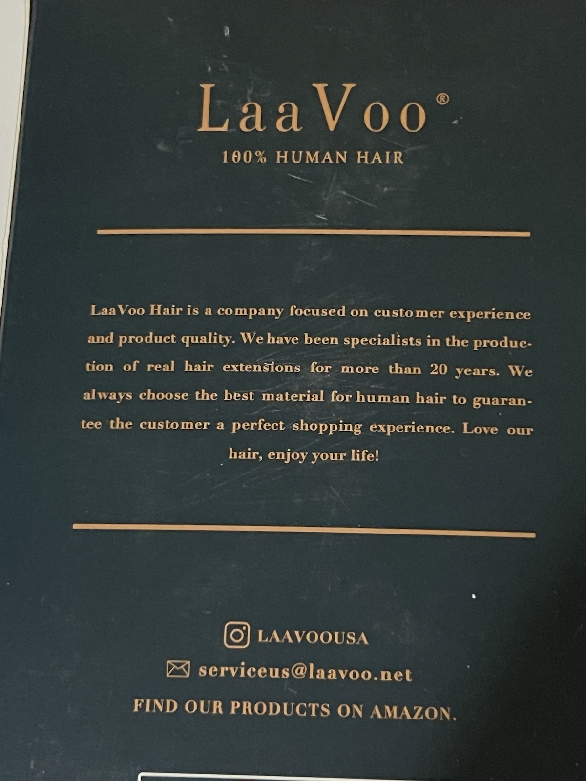 Laa Voo 14 In Nano Dark Brown 50g Human hair extensions Open Box Close Plastic