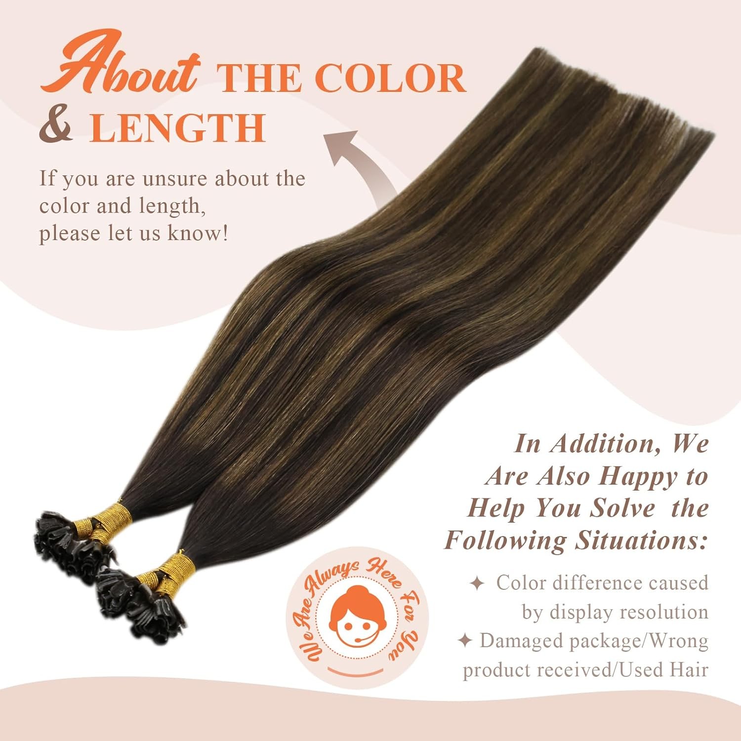Sunny Hair U-TIP 20in Dark/Medium Brown Hair Extensions – UT_2-2-6_20_50G3