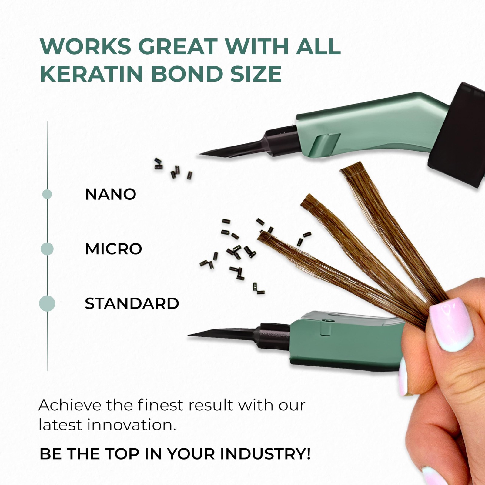 Professional Keratin Fusion Tool for Hair Extensions – Slim Long Heating Plat…