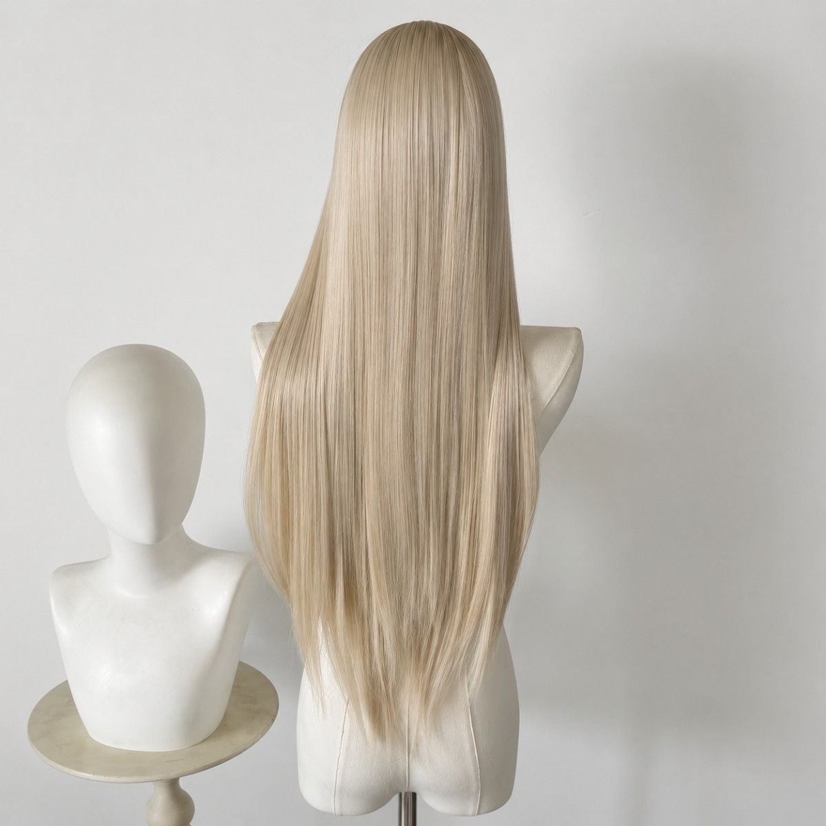 Ombre Blonde Frontal Lace Wig Long Straight Heat Resistant Hair Soft