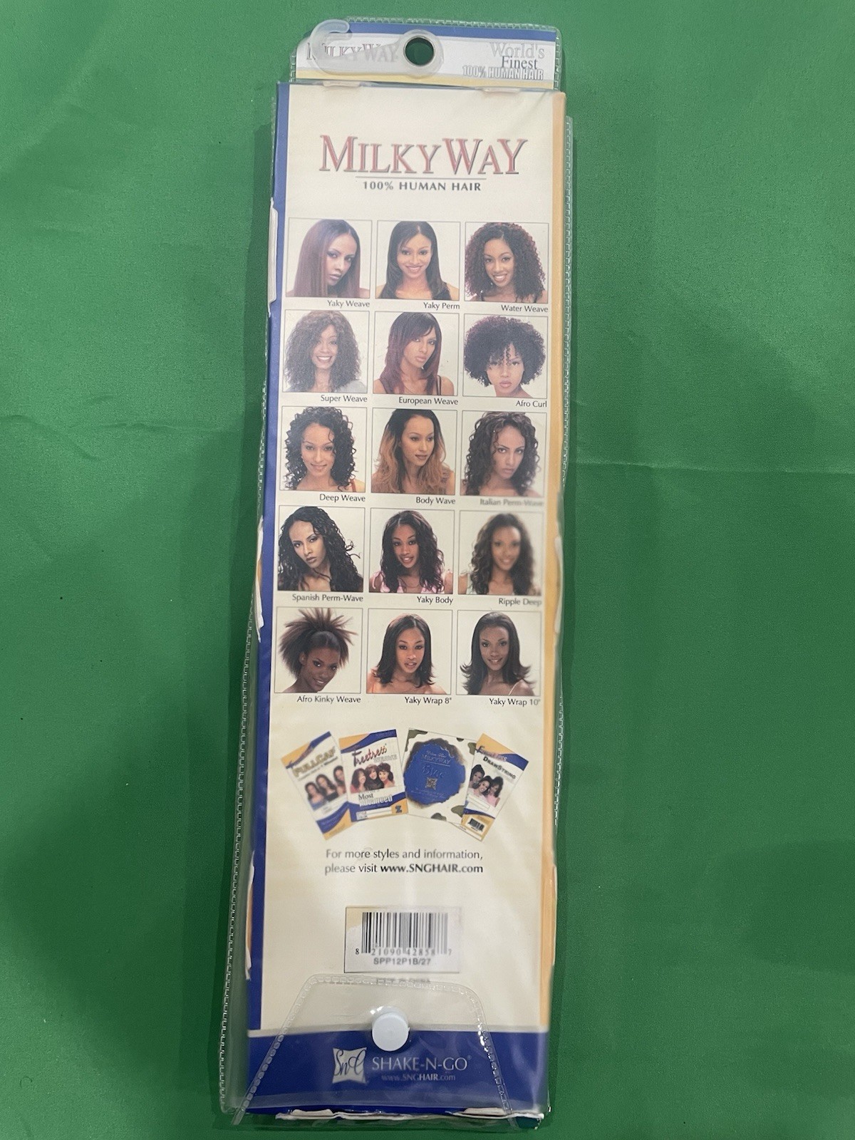 Milky Way 100% Human Hair Spanish Perm Wave Extensions 12″ Weaving P1B/27