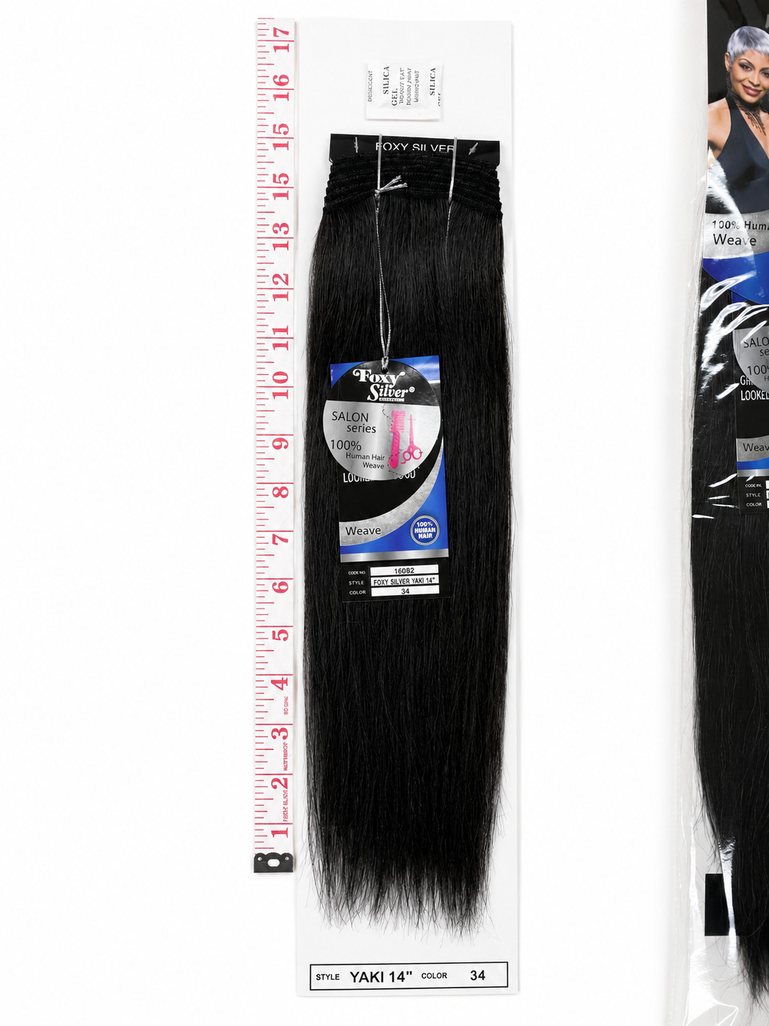Foxy Silver Yaki 100% Human Hair Weave, 8″-18″, Tangle free, Natural look