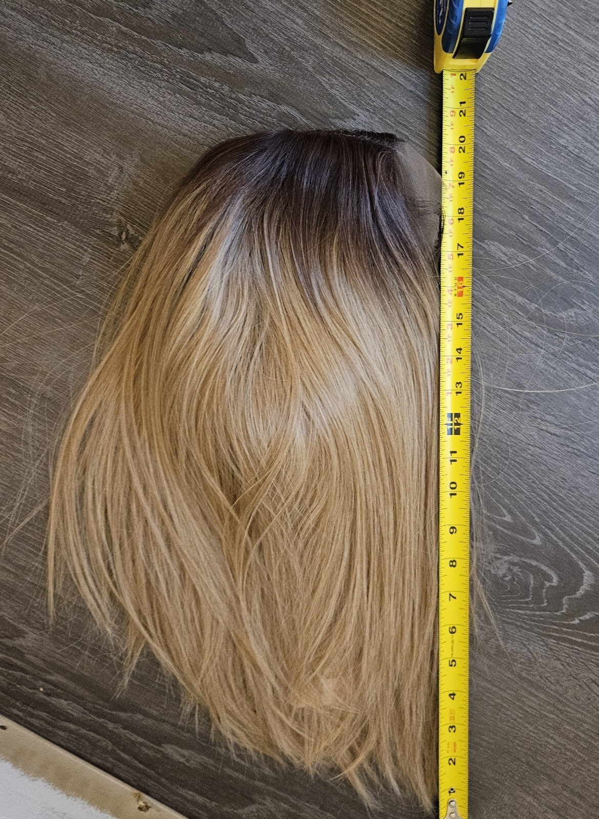 NEW Amazing Full Lace Front OMBRE Medium BLONDE WIG Straight Hair