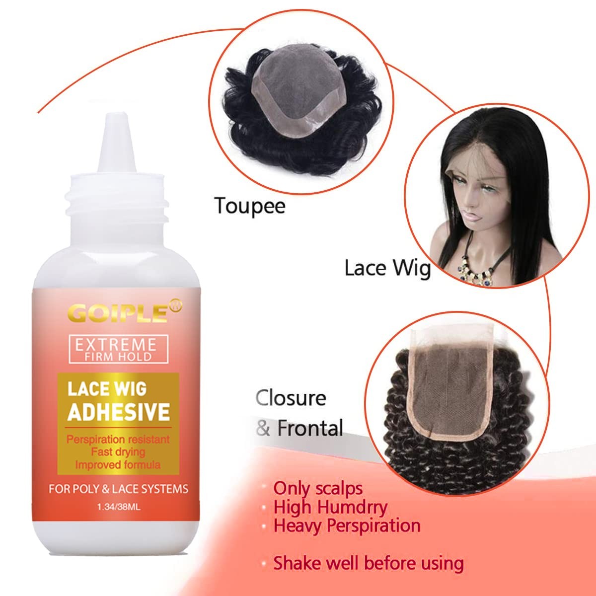 Lace Front Wig Glue Set – Waterproof With Tools, Hair Wax Stick, Remover, Edge