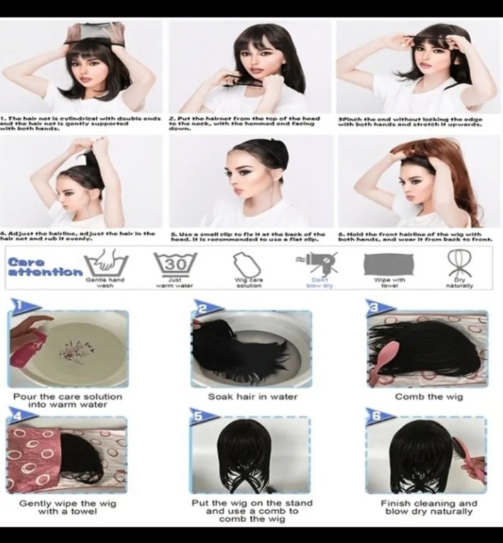 Auburn Straight Bob Synthetic Wig w/ Bangs Adjustable Strap Classic Cap One Size