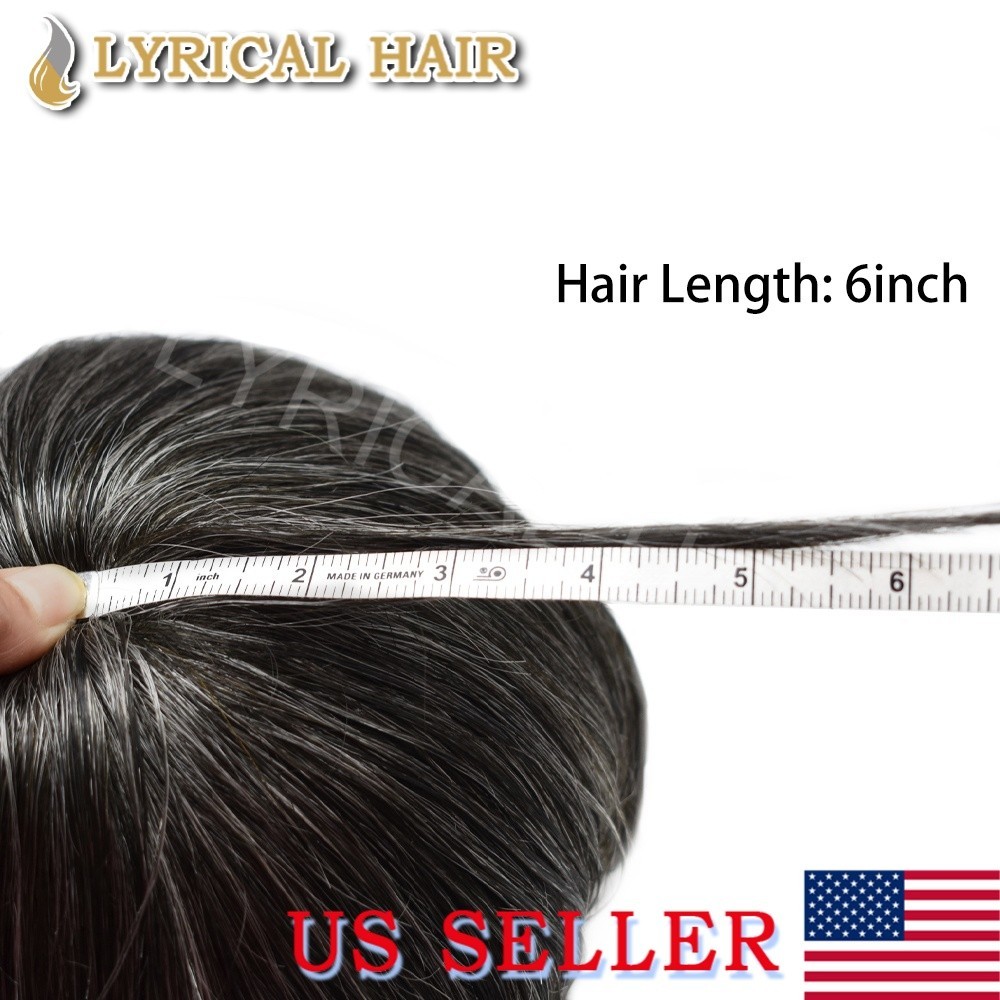 Lyrical Hair Mens Toupee French Lace&Thin Skin PU Human Hair System Hairpiece