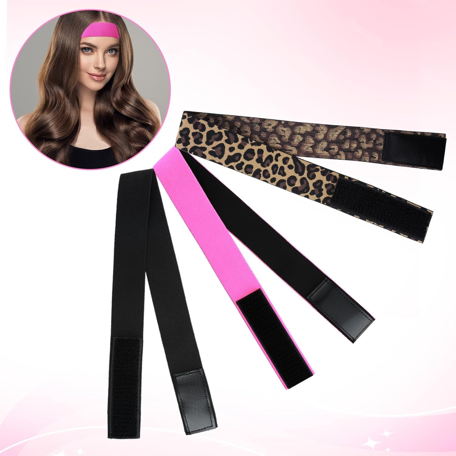 3 Pcs Elastic Wig Bands Front Laying Lace Melting Band Adjustable Wrap Wig Belt
