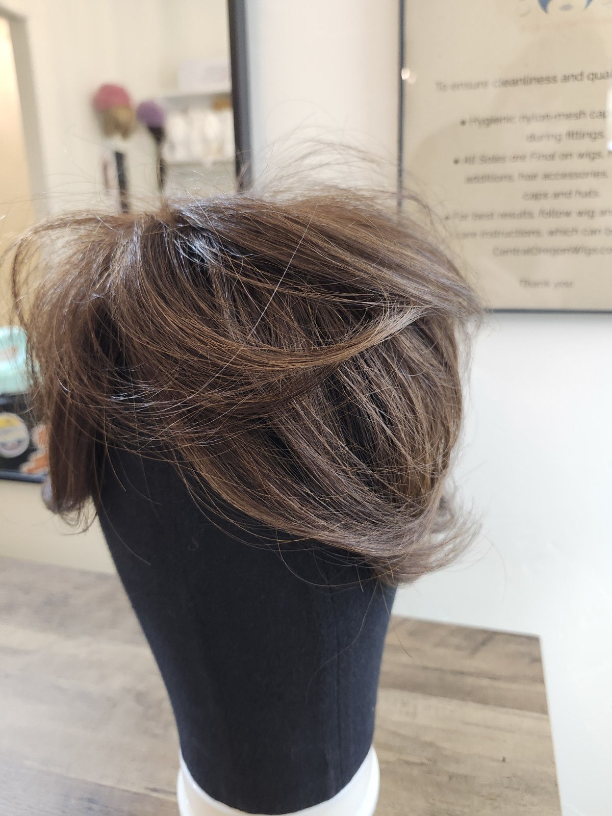 Wigpro human hair Top Piece , 5-7″ 307M Pull Thru Brown 04