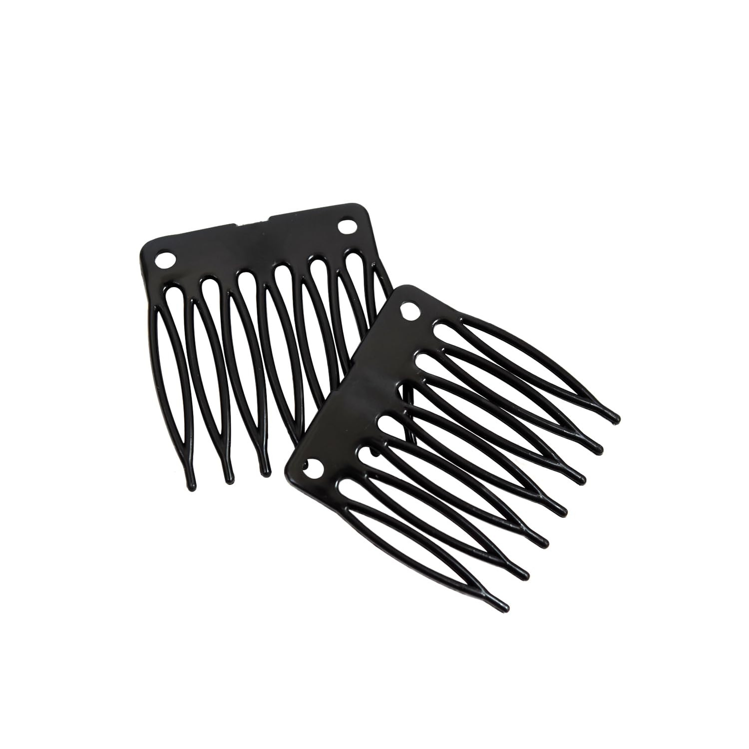 50 PCS Hair Clip Combs for Wigs – 7-Teeth Plastic Combs with Caps, Ideal