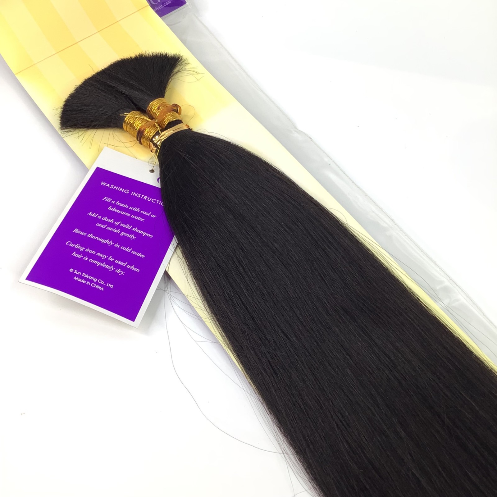 Outre Premium New Yaki 100% Human Hair Braiding 1B Off Black Straight Micro