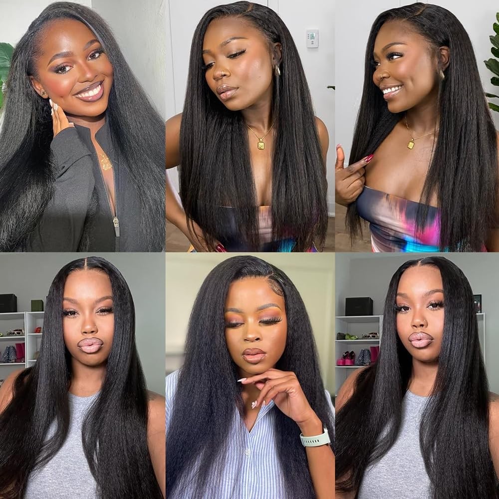 Ladrxadr Human Hair Bundles Yaki Straight Bundles 28 30 32 Inch Yaki Human Hair