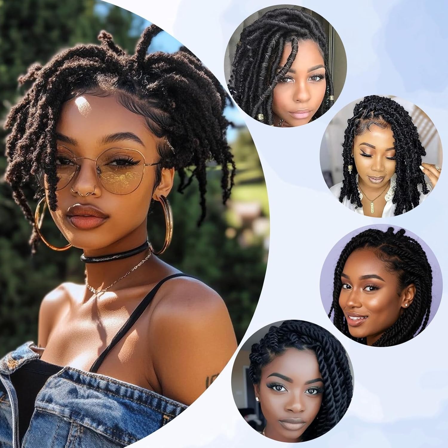 10-18In 30 or 50g/ Parck Natural 4C Afro Kinky Curly Bulk Human Hair Extension
