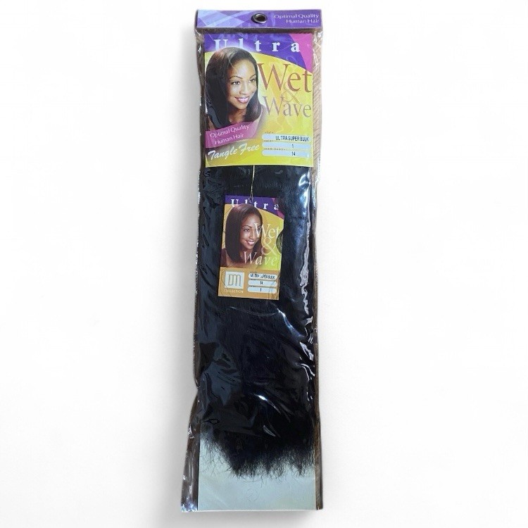 Ultra Wet & Wave Human Hair – Ultra Super Bulk 14” (Color 1)