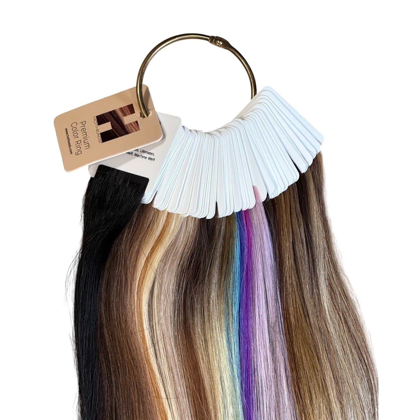 Hotheads Professional Color Ring Hair Extensions Swatch Set New