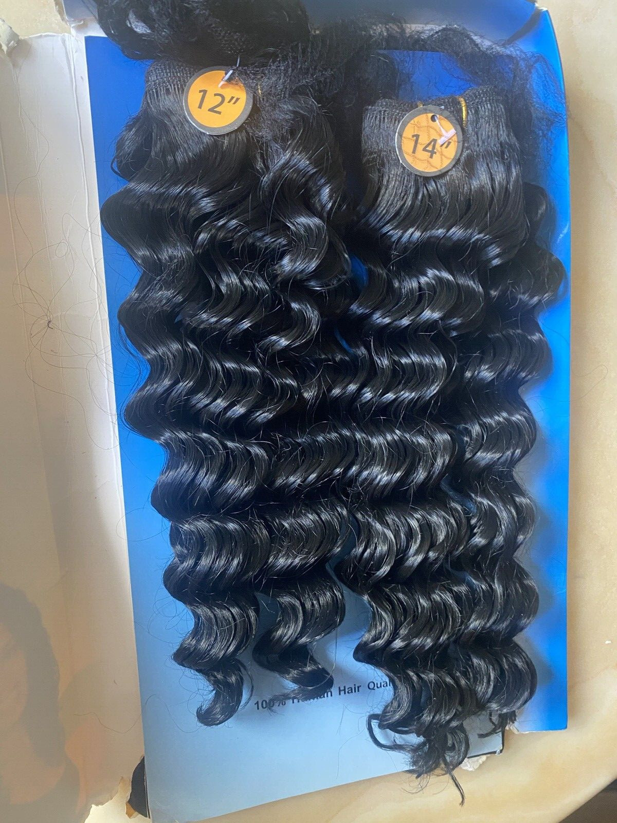 HAIRTREND SYNTETHIC HAIR ALL IN ONE DEEP WAVE 12 12 14 14 &”12 CLOSURE COLOR 1B