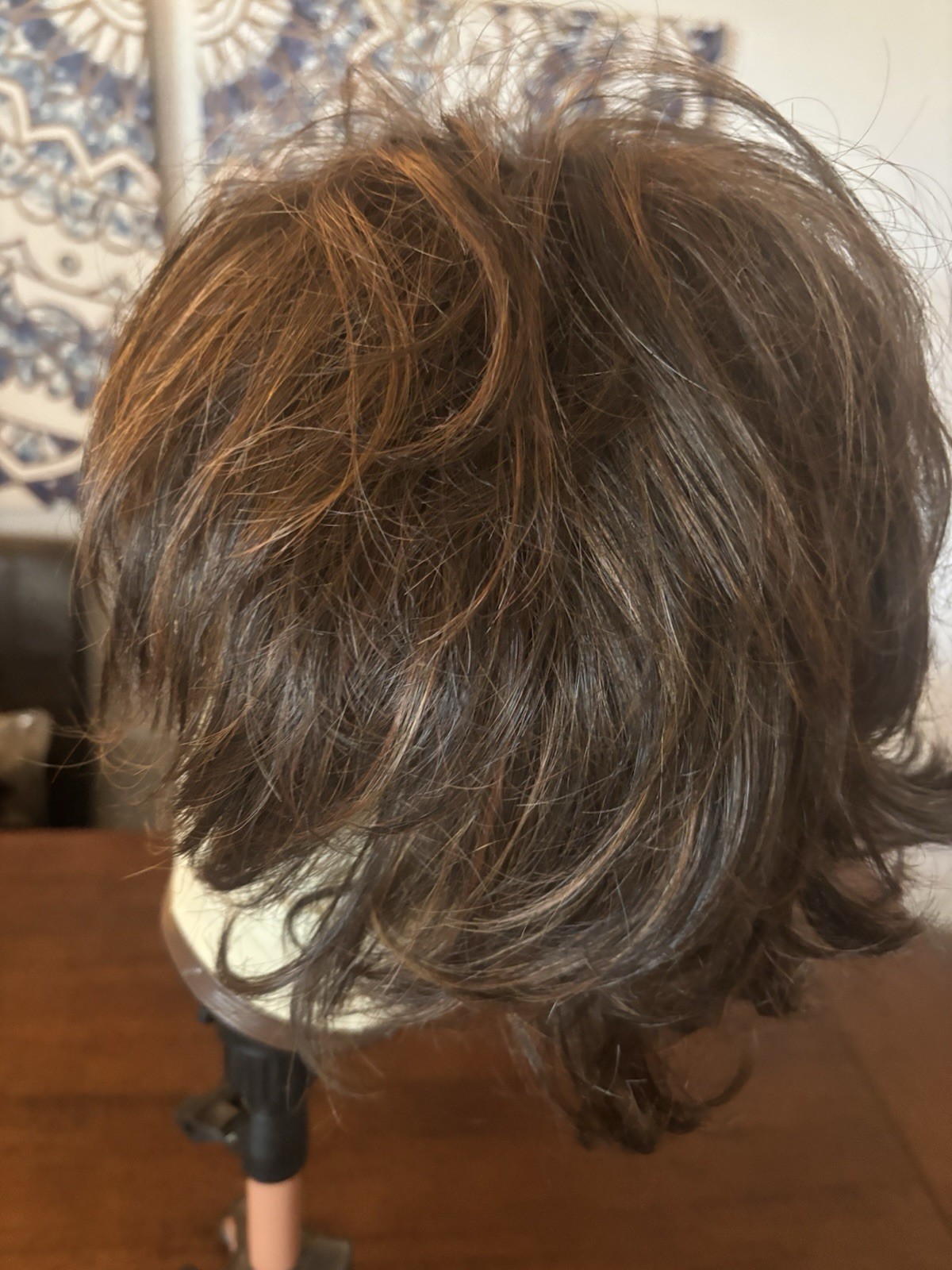 Synthetic Lace Hard Front, Heat Safe, Short Brunette, Wig