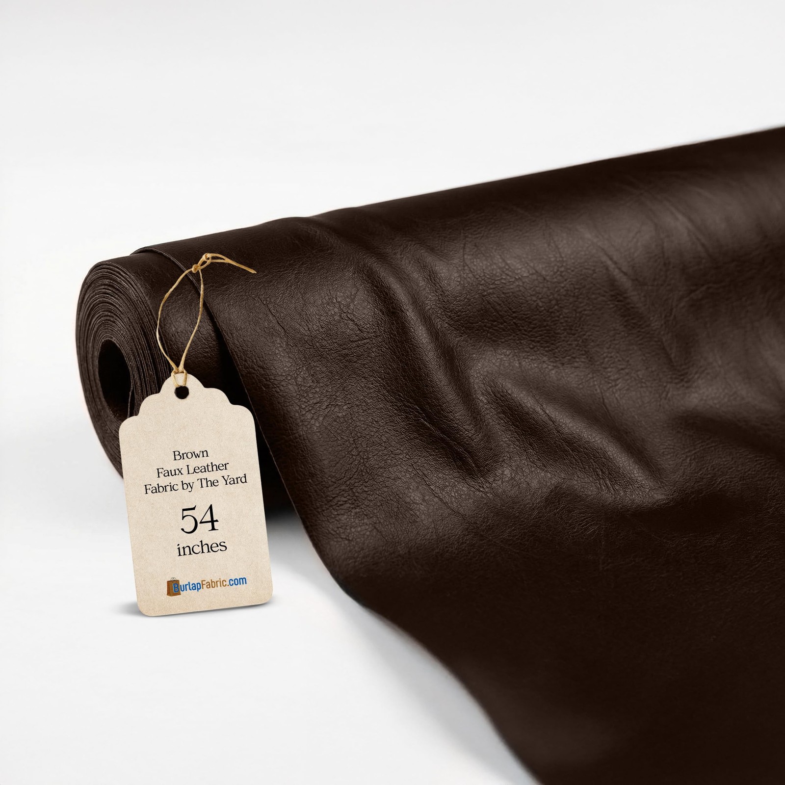 Burlapfabric.com Brown Faux Leather Fabric Upholstery Vinyl 54 Inches Wide So…
