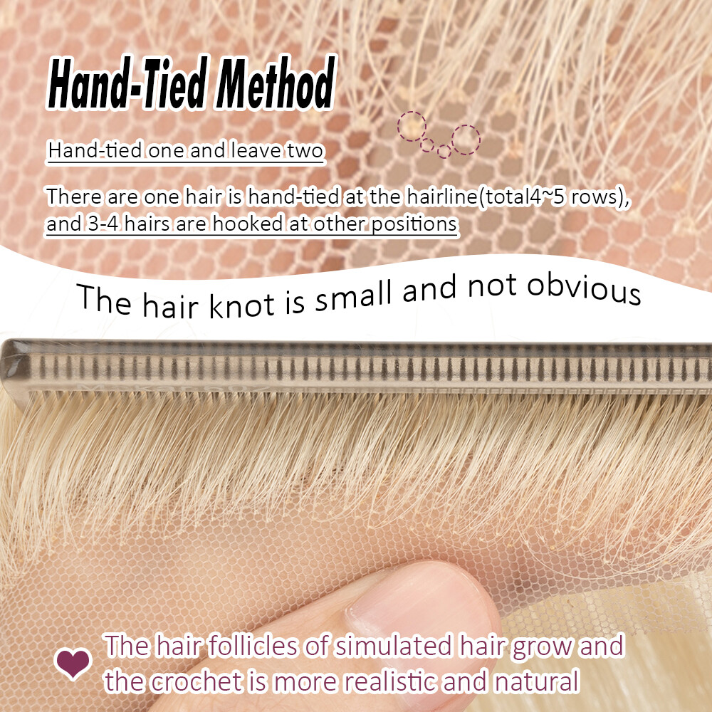 Receding Hairline Full Lace Cover Up 100% Remy Human Hair Patches Pieces Topper