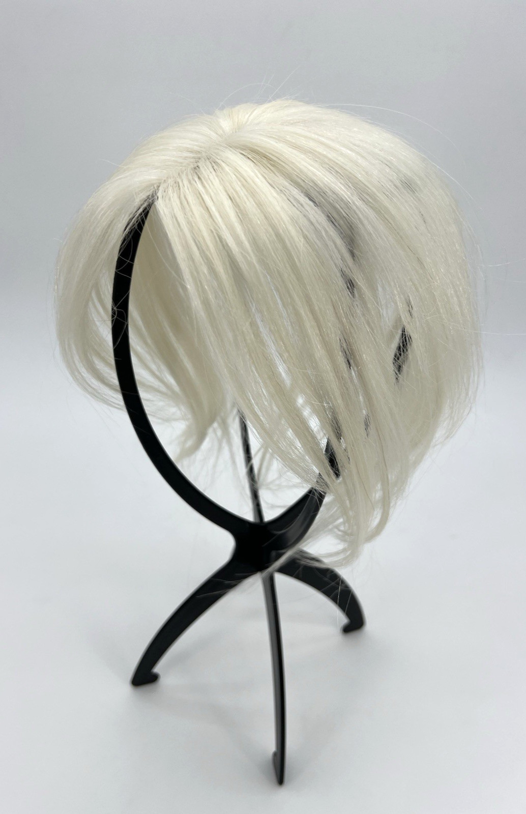White Blonde 100% Real Human Straight Hair 10in Hair Toppers