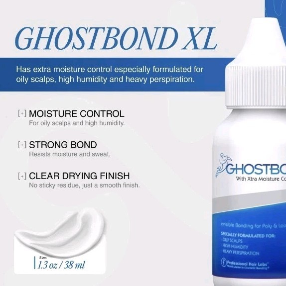 Ghost Bond “XL” Adhesive 1.3 Oz. Invisible Glue For Hair & Wigs Moisturizer Ctrl