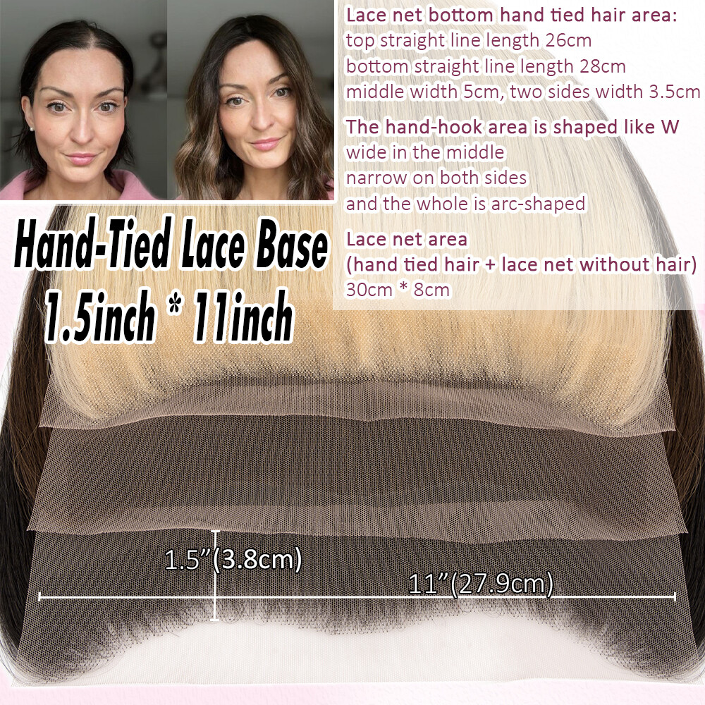 Receding Hairline Full Lace Cover Up 100% Remy Human Hair Patches Pieces Topper