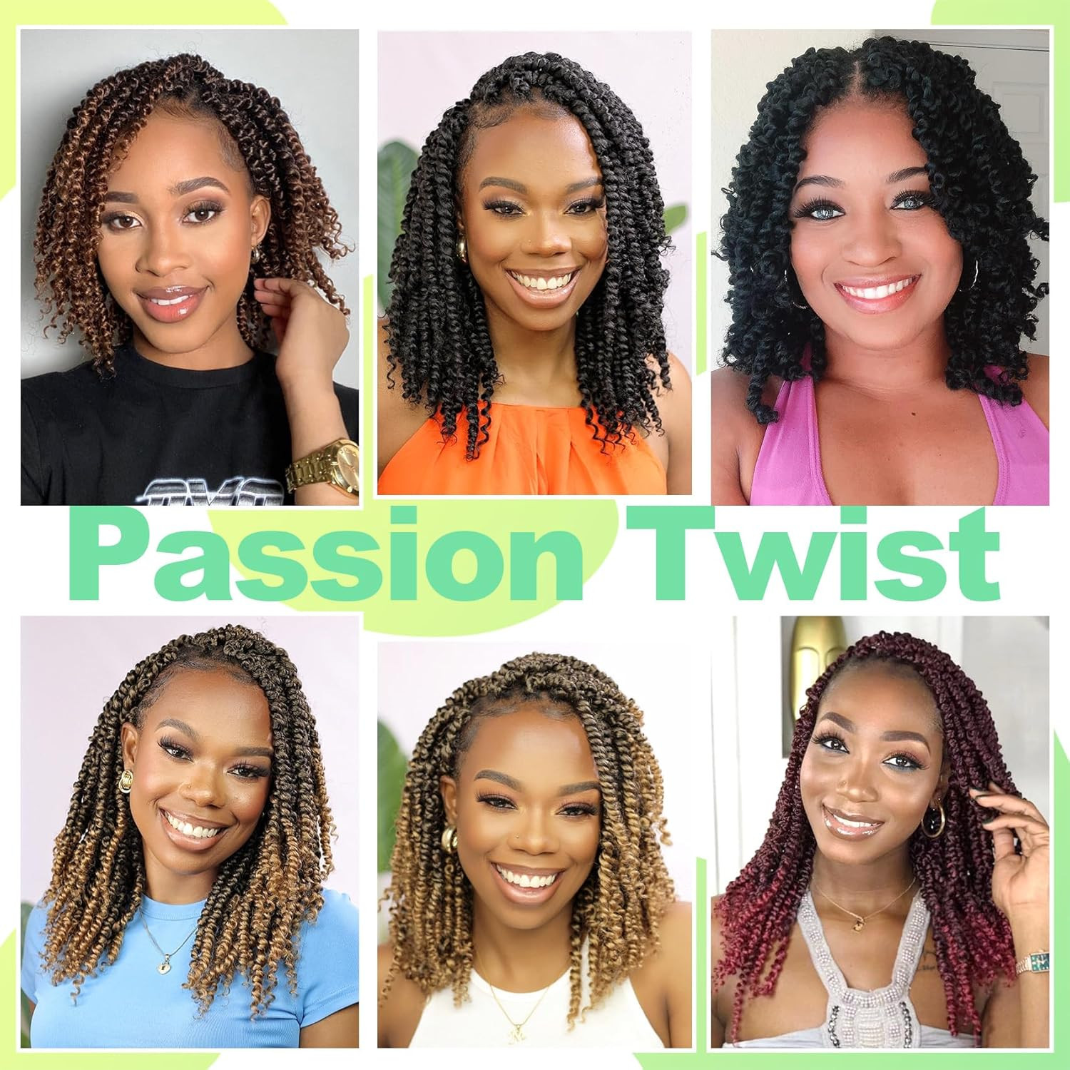 Passion Twist Crochet Hair 10Inch Passion Twist Hair 8 Packs Pre Looped Short Pa