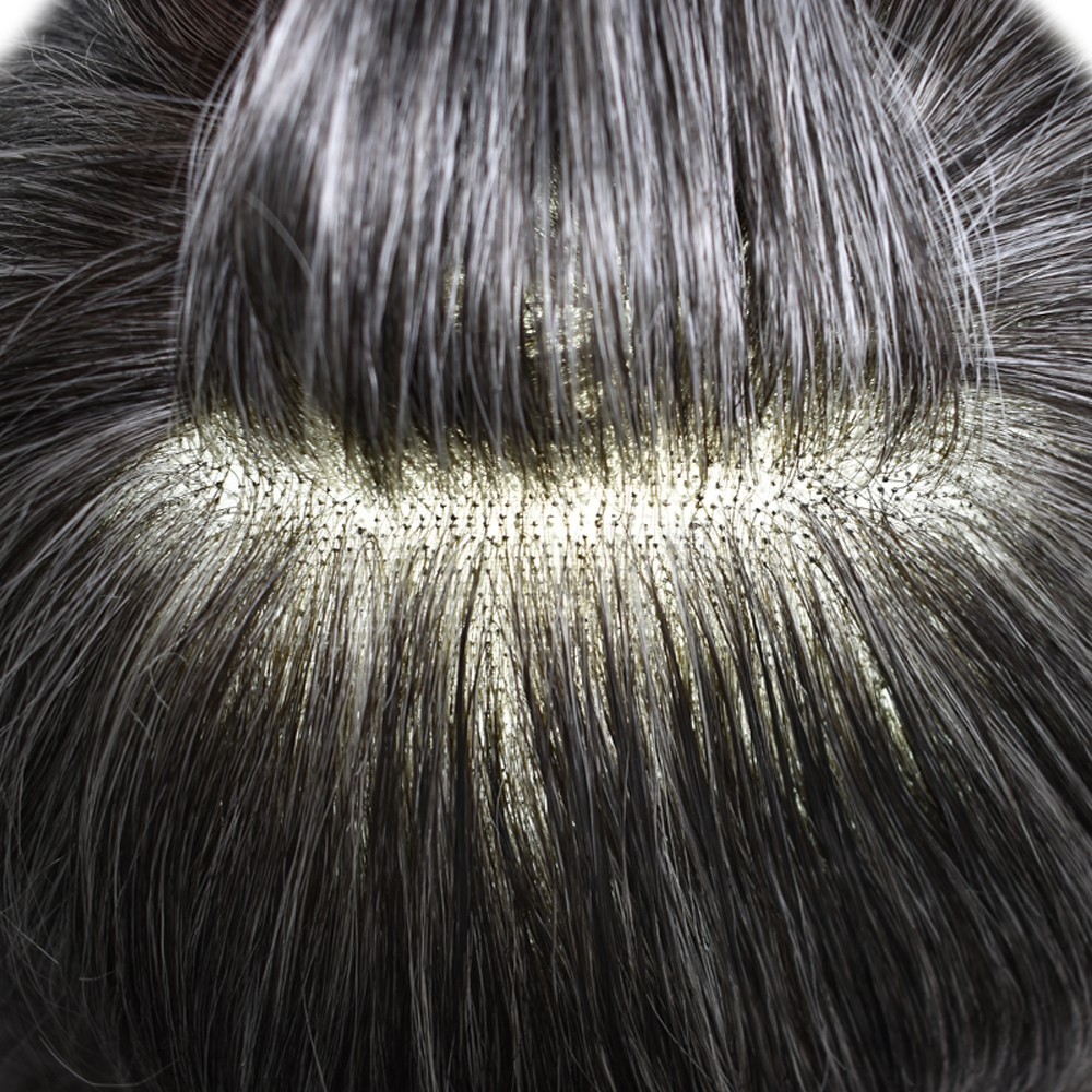 French Lace Front Mens Toupee Hairpiece Monofilament Hair System Replacement Wig