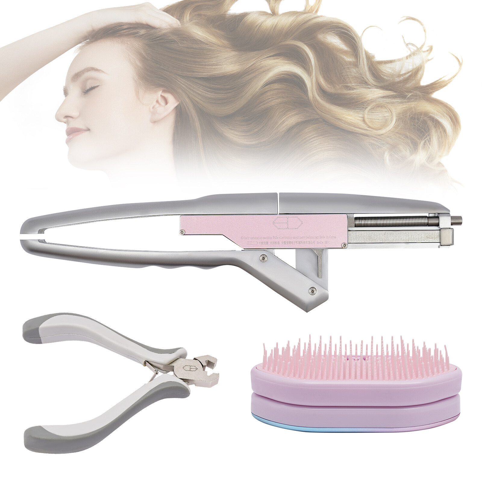6D Human Hair Extension Machine Sets Salon Fusion Metal Connector Tool Kits