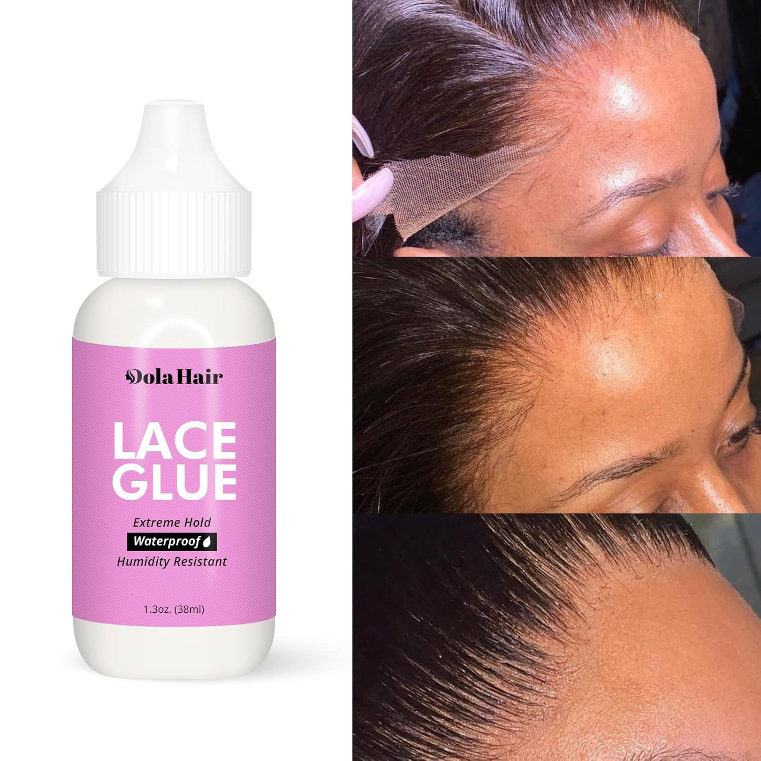 Dolahair Extreme Hold Lace Glue for Wigs, Waterproof, Invisible Bonding, 1.3