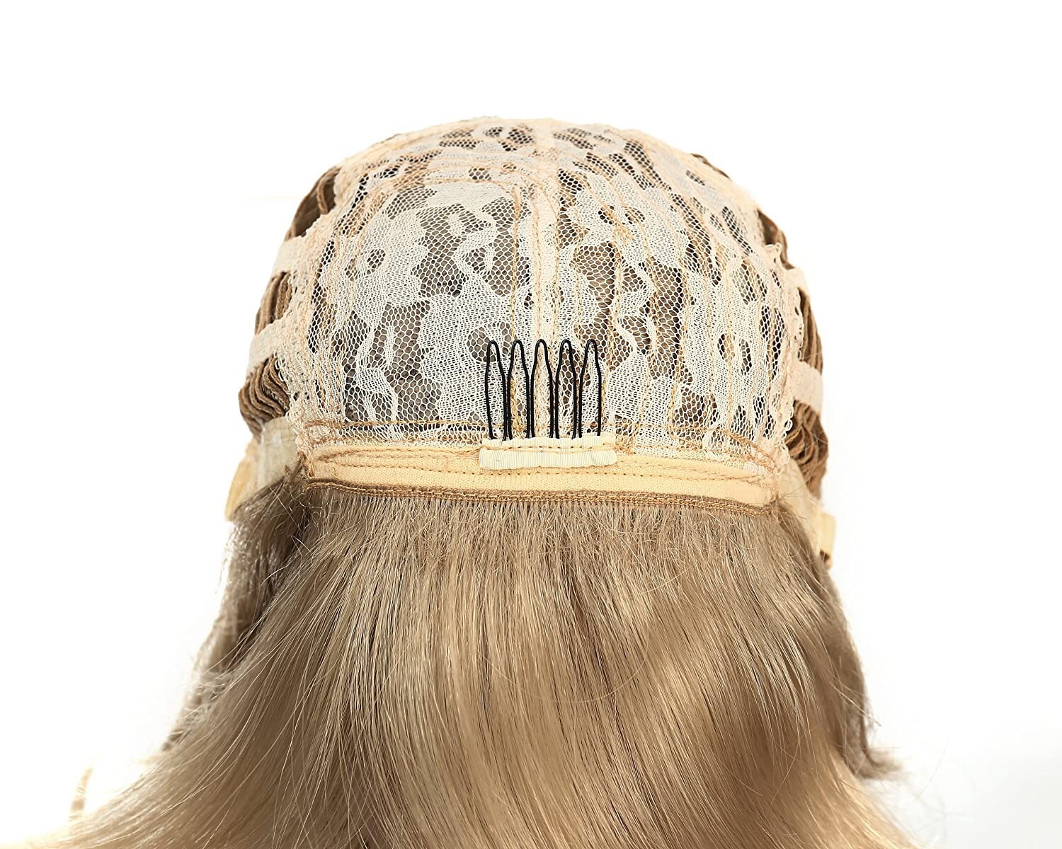 OneDor 18 Inch Full Head Long Curly Kanekalon Hair Wig with Hair Fringe