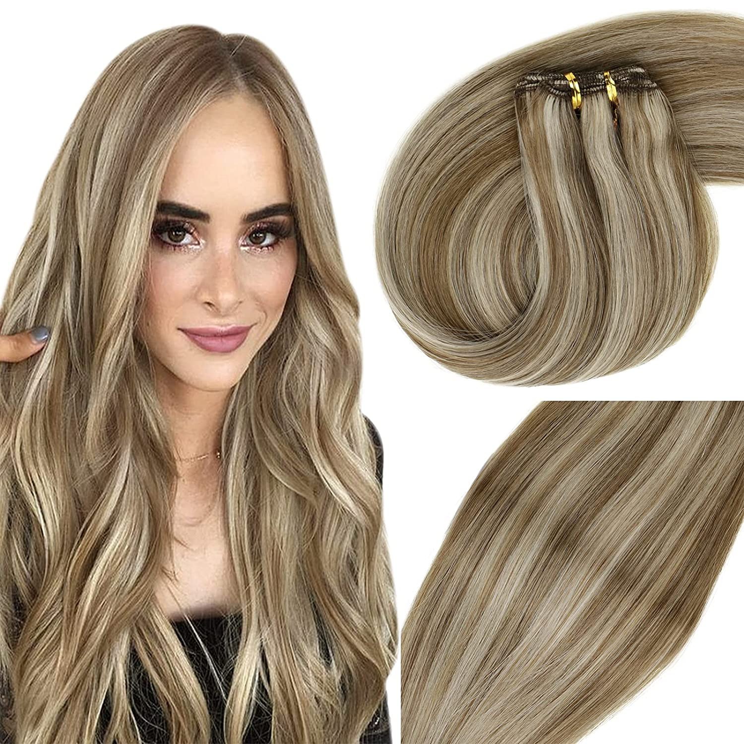 Sew In Premium Human Hair Extensions Bundles Thick Real Remy Weaves Double Weft