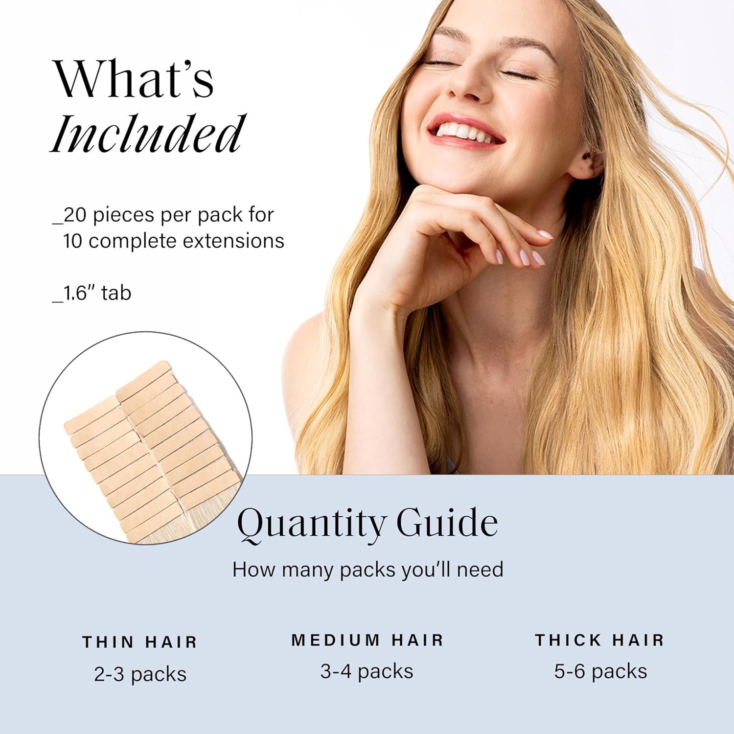 Luxy Tape-In Extensions – 30″ Buttercream Blonde – 100% Virgin Human Hair (50g)